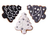 Набор новогодних имбирных печений в форме елочки