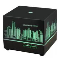 Светодиодный USB увлажнитель Wisdom с подсветкой гравировки, черный