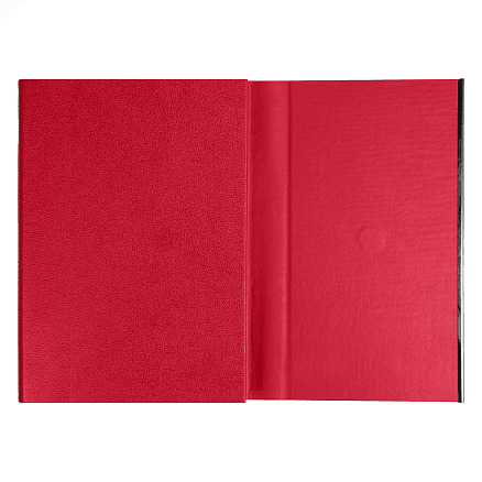 Ежедневник Alfa Bird Petrus A5, красный, недатированный, в твердой обложке с металлическим элементом