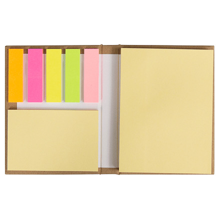 Набор цветных бумажных стикеров Stick and Smile в твердом переплете, 100 листов в блоке, размер 8*10,5*1,5 см, кравт