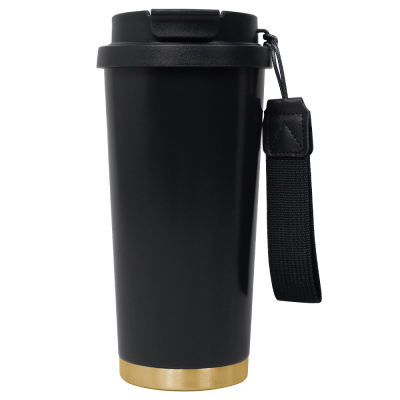 Термокружка Cosmostar, чёрный/ золото