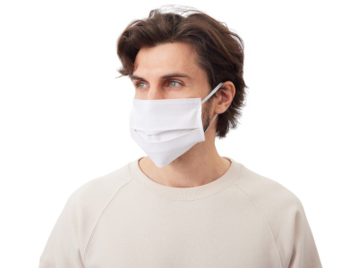 Маска для лица многоразовая из хлопка, белый