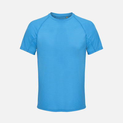 Футболка спортивная унисекс Vortex, ярко-бирюзовая, размер XS