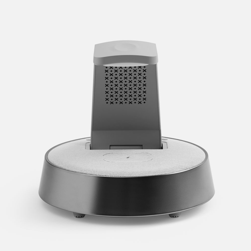 Bluetooth-колонка с беспроводной зарядкой и часами netEnergy Bluetooth-колонка с беспроводной зарядкой и часами netEnergy