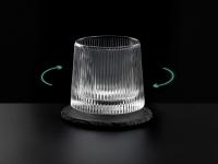 Вращающийся бокал для виски на сланцевом костере Ventura