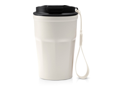 Термокружка KEURY из нержавеющей стали с двойными стенками и ручкой с керамической слоем, белый