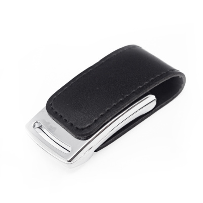 Флеш накопитель Shine, USB 2.0 32GB, металл/кожзам, серебро/черный 32GB