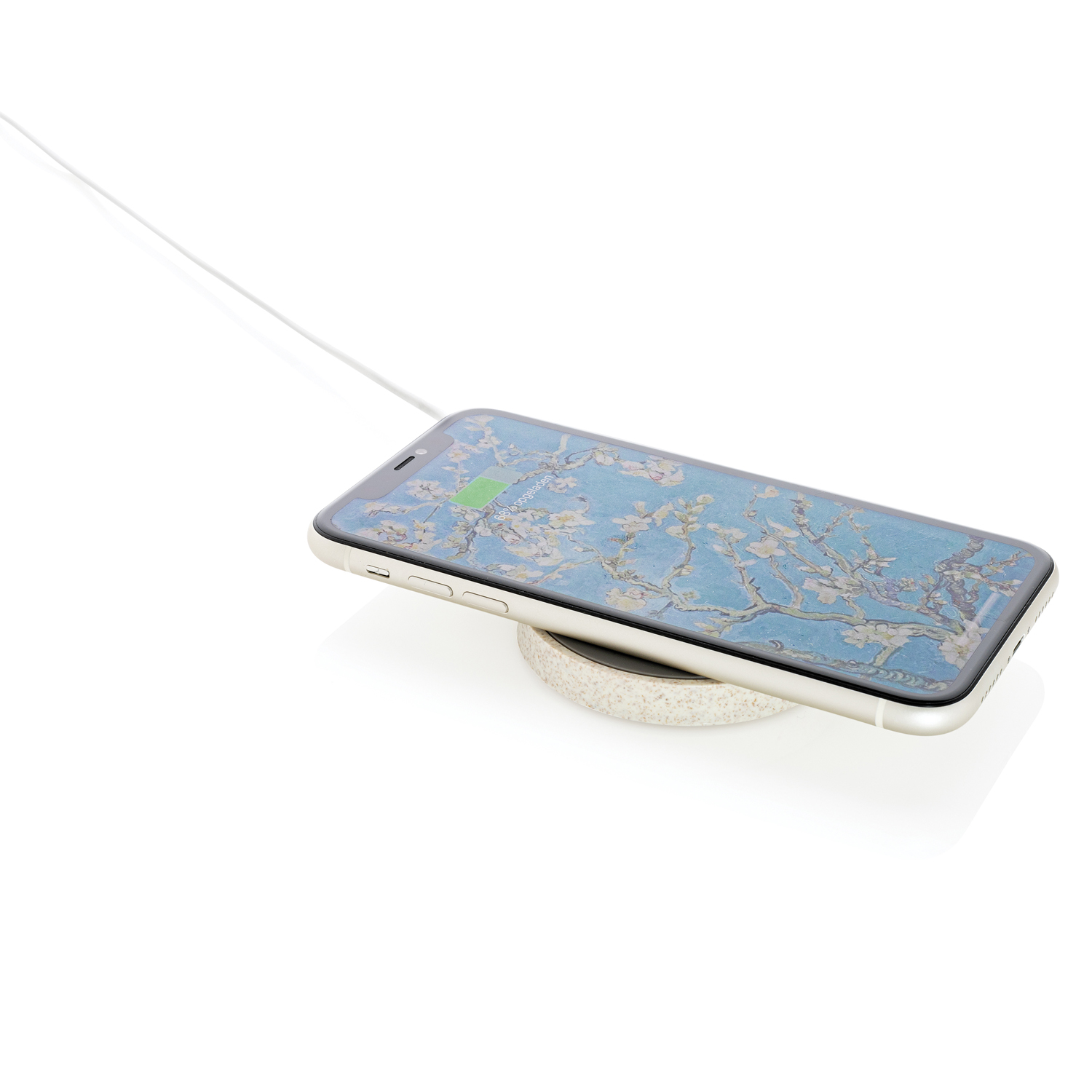 Круглая док-станция Wheat Straw для беспроводной зарядки, 5 Вт Круглая док-станция Wheat Straw для беспроводной зарядки, 5 Вт