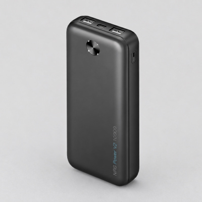 Внешний АКБ NRG Power V2 10000 мА-ч, 2A, 2xUSB, черный, Deppa