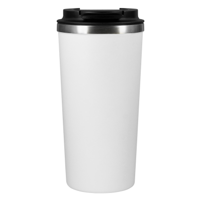 Термокружка вакуумная Palermo, белая, зернистое покрытие