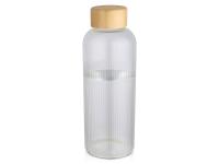 Стеклянная бутылка с бамбуковой крышкой Mirage