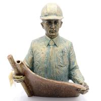 Композиция &quot;Начальник производства&quot; бронза с чернением
