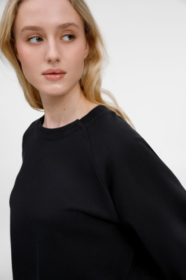 Свитшот унисекс Avenu, черный, размер XS/S