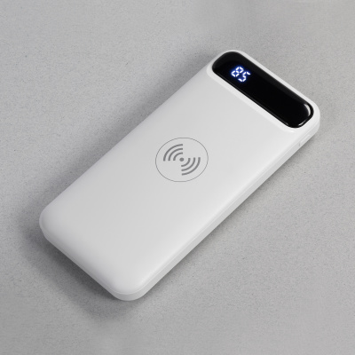 Беспроводное зарядное устройство "Quantum", 10000 mAh с цифровым индикатором заряда Беспроводное зарядное устройство "Quantum", 10000 mAh с цифровым индикатором заряда