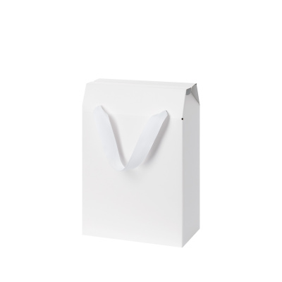 Подарочная коробка-пакет универсальная малая, белая