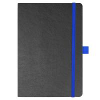 Блокнот Flexy Forest Urban Soft leather  А5, недатированный, с резинкой и петлей для ручки, в гибкой обложке, черно-синий