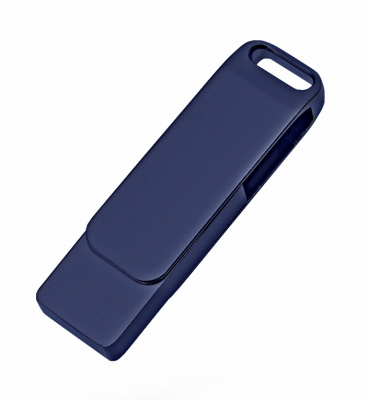 Флеш накопитель Bergamo, USB 2.0 16GB, металл, темно-синий