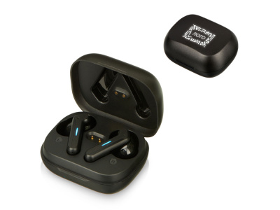 Беспроводные наушники с шумоподавлением c подсветкой лого Lites, черные (Р)