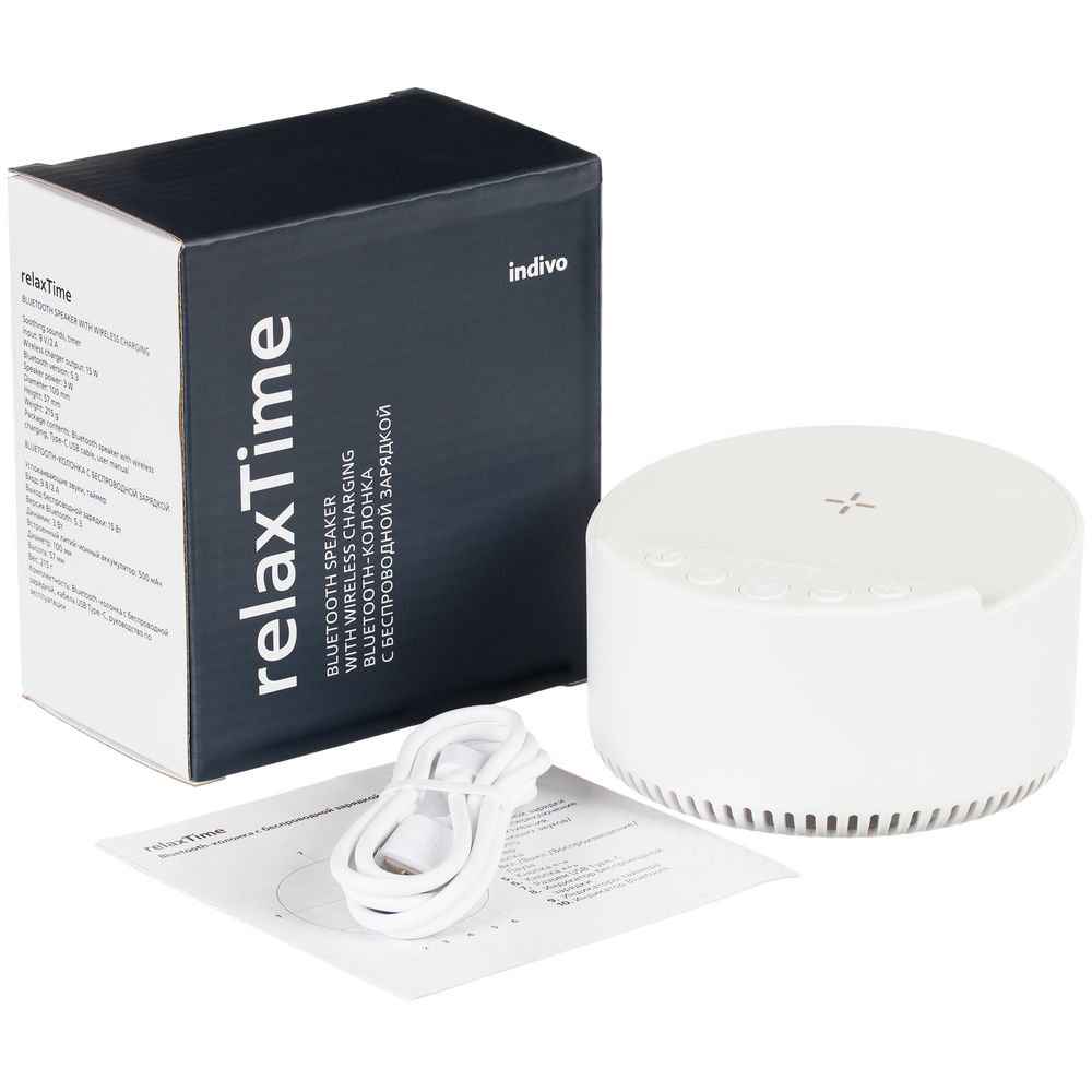 Bluetooth-колонка с беспроводной зарядкой relaxTime Bluetooth-колонка с беспроводной зарядкой relaxTime