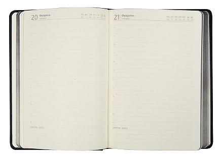 Ежедневник полудатированный Classic Pristine Silver А5, черный с серебром, с металлическими уголками, в твердой обложке с поролоном