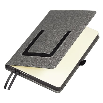 Ежедневник Smart Wallet Cambric A5, серый, недатированный, в твердой обложке с поролоном