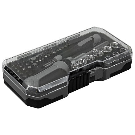 Набор инструментов Tools Workhard, 40 инструментов, черный, в пластиковом футляре