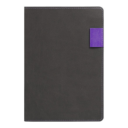 Ежедневник Flexy Freedom Latte А5, недатированный, в гибкой обложке серый/фиолетовый