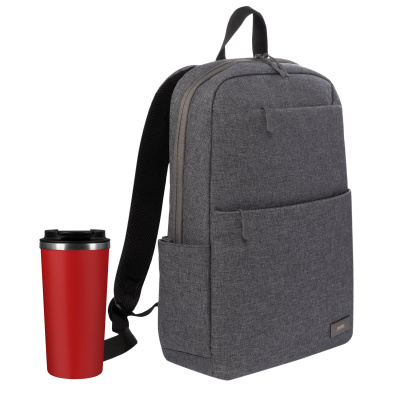 Подарочный набор Palermo, Forst, серый/красный (рюкзак, термокружка) Подарочный набор Palermo, Forst, серый/красный (рюкзак, термокружка)
