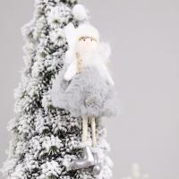 Новогоднее украшение Рождественский ангел, серый