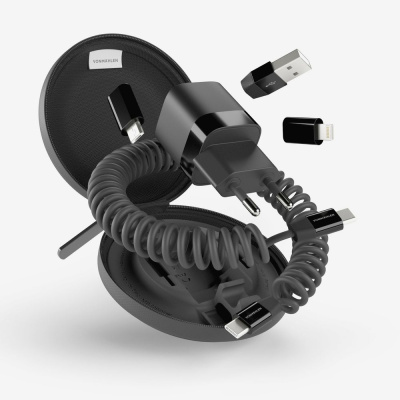 Зарядное устройство Vonmahlen Allroundo GaN, черное Зарядное устройство Vonmahlen Allroundo GaN, черное