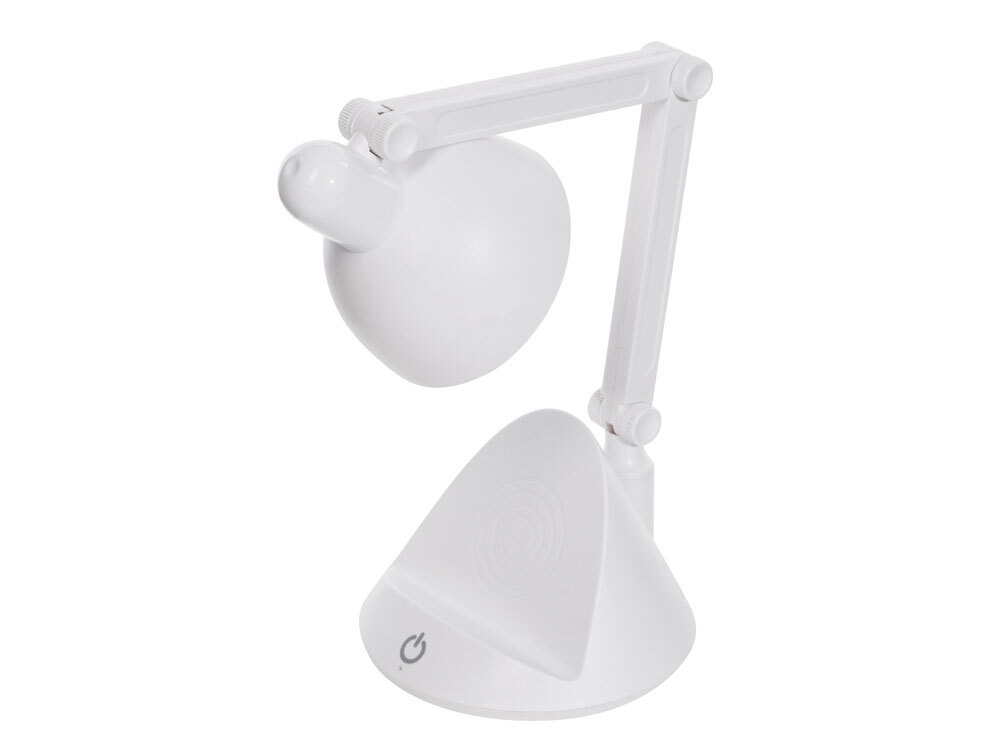 Настольный светильник с функцией беспроводной зарядки «Bendy» (белый) Настольный светильник с функцией беспроводной зарядки «Bendy» (белый)
