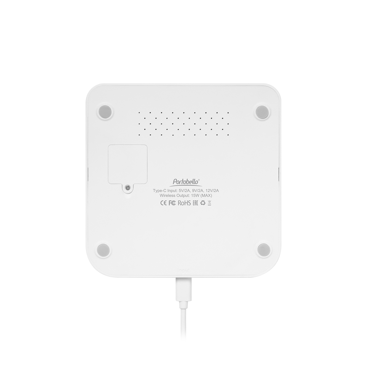 Зарядная станция с часами 15W Rigel, черная Зарядная станция с часами 15W Rigel, черная