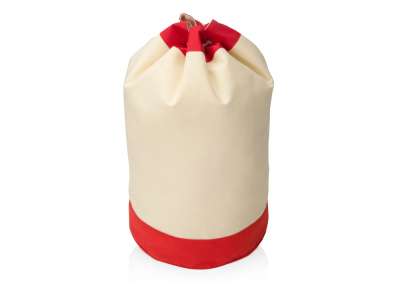 Рюкзак Индиана хлопковый, 180гр, натуральный/красный