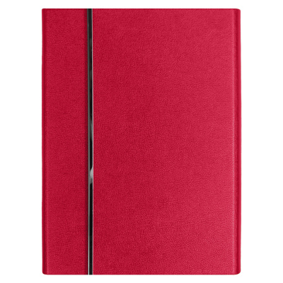 Ежедневник Alfa Bird Petrus A5, красный с неокрашенным срезом, недатированный, в твердой обложке с металлическим элементом