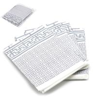 Биоразлагаемая скатерть, бело-серая, набор 5шт