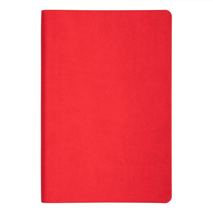 Ежедневник блок в клетку Flexy Soft Touch Latte А5, красный, недатированный, в гибкой обложке