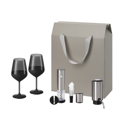 Подарочный набор Блэк Эдишн (Black Edition), Винтаро (Vintaro), Данте (Dante) (2 бокала + набор для вина + аэратор)