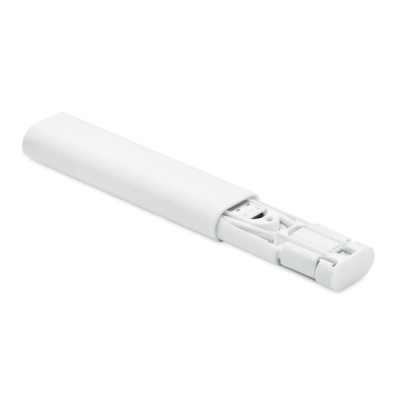Кабель зарядный выдвижной USB Solid Line  60W 3-в-1 на Lightning, Micro-USB, Type-C «U50» 2,4 A, Quick Charge в пластиковом футляре, белый