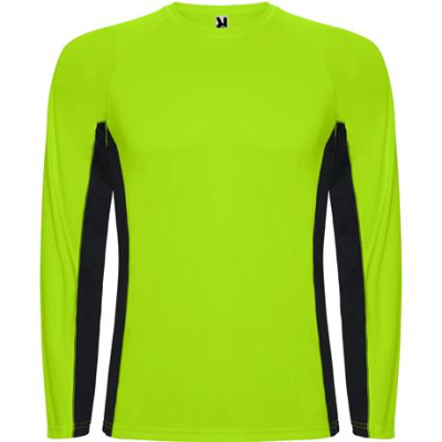 Спортивная футболка SHANGHAI L/S мужская, ФЛУОРЕСЦЕНТНЫЙ ЗЕЛЕНЫЙ/ЧЕРНЫЙ S