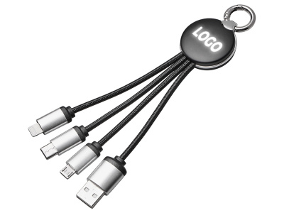 Кабель 3-в-1 с подсветкой лого Ion mini