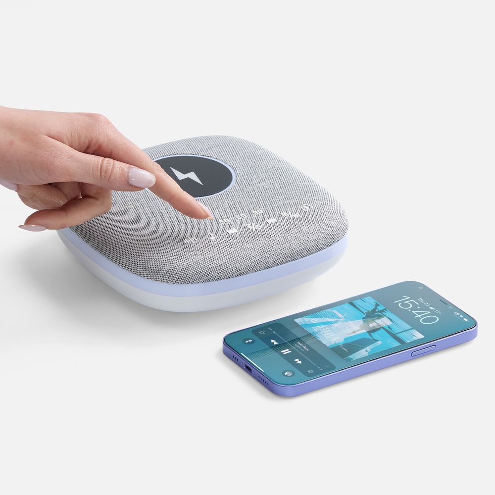 Bluetooth-колонка с беспроводной зарядкой и подсветкой Terrafonic Bluetooth-колонка с беспроводной зарядкой и подсветкой Terrafonic