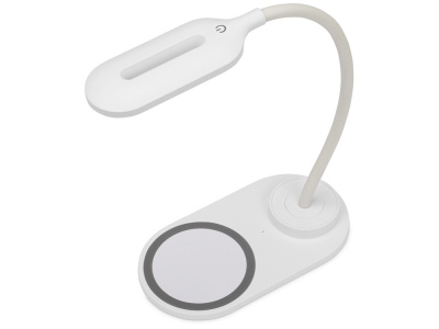 Настольный светильник с беспроводной зарядкой Flamp, белый Настольный светильник с беспроводной зарядкой Flamp, белый