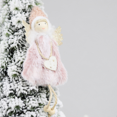 Новогоднее украшение  рождественские ангелы Тамарис, розовый