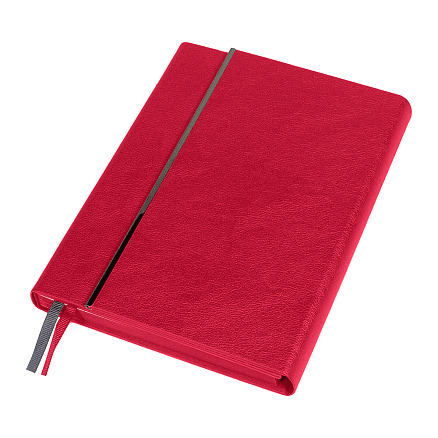 Ежедневник Alfa Bird Petrus A5, красный, недатированный, в твердой обложке с металлическим элементом