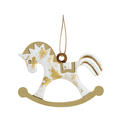 Ёлочная игрушка Лошадка (белый)