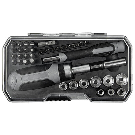 Набор инструментов Tools Workhard, 40 инструментов, черный, в пластиковом футляре