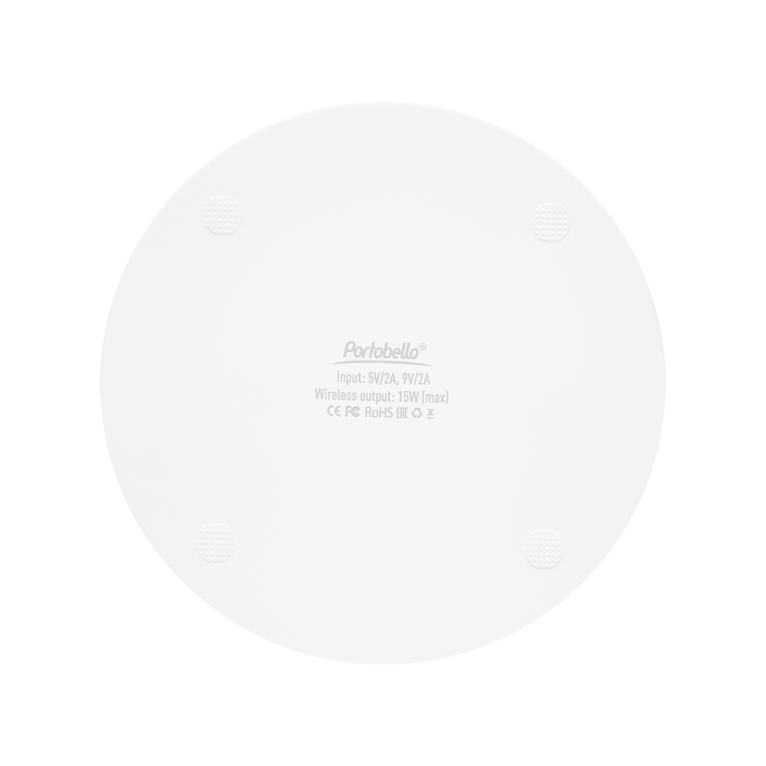 Беспроводное зарядное устройство с подсветкой 15W Auris, синее Беспроводное зарядное устройство с подсветкой 15W Auris, синее