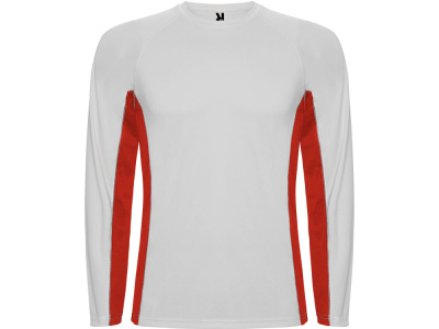 Футболка Shanghai  мужская с длинным рукавом, белый/красный