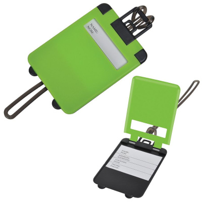 Бирка багажная  "Чемодан";  ярко-зеленый,  5.6*7.8 см; пластик; Бирка багажная  "Чемодан";  ярко-зеленый,  5.6*7.8 см; пластик;