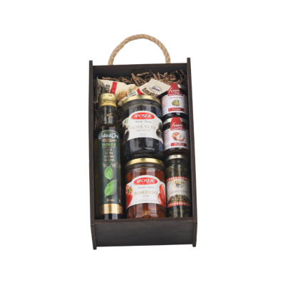 Подарочный набор деликатесов №115 "Genovese", 7 продуктов (Коричневый)